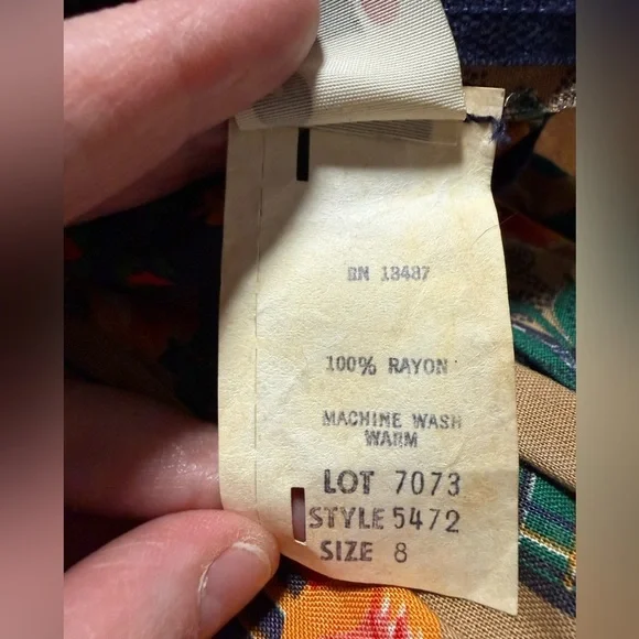 VTG Jody California Floral Boho Prairie Dress Size 8 60s 70s Retro XS - Picture 9 of 9